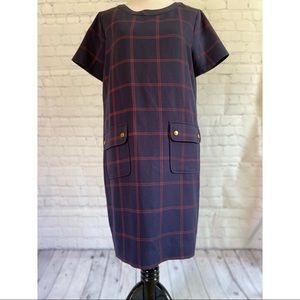 J Crew plaid professional dress, size 4